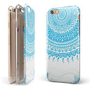 Bright Blue Circle Mandala v3 iPhone 6/6s or 6/6s Plus 2-Piece Hybrid INK-Fuzed Case