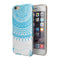 Bright Blue Circle Mandala v3 iPhone 6/6s or 6/6s Plus 2-Piece Hybrid INK-Fuzed Case