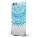 Bright Blue Circle Mandala v3 iPhone 6/6s or 6/6s Plus 2-Piece Hybrid INK-Fuzed Case