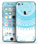 Bright Blue Circle Mandala v3 - Sectioned Skin-Kit for the iPhone 7 or 7 Plus