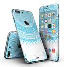 Bright Blue Circle Mandala v3 - Sectioned Skin-Kit for the iPhone 7 or 7 Plus