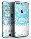 Bright Blue Circle Mandala v3 - Sectioned Skin-Kit for the iPhone 7 or 7 Plus