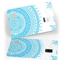 Bright Blue Circle Mandala v3 - Premium Protective Decal Skin-Kit for the Apple Credit Card
