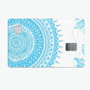 Bright Blue Circle Mandala v3 - Premium Protective Decal Skin-Kit for the Apple Credit Card