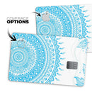 Bright Blue Circle Mandala v3 - Premium Protective Decal Skin-Kit for the Apple Credit Card