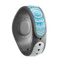 Bright Blue Circle Mandala v3 - Decal Skin Wrap Kit for the Disney Magic Band