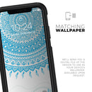 Bright Blue Circle Mandala v3 - Skin Kit for the iPhone OtterBox Cases