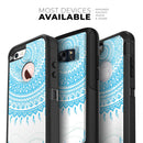 Bright Blue Circle Mandala v3 - Skin Kit for the iPhone OtterBox Cases