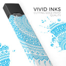 Bright Blue Circle Mandala v3 - Premium Decal Protective Skin-Wrap Sticker compatible with the Juul Labs vaping device