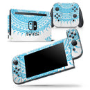 Bright Blue Circle Mandala v3 - Vinyl Skin Wrap for Nintendo Switch 2, OLED, Lite, Pro Controller, Wii & Classic Handhelds