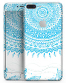 Bright Blue Circle Mandala v3 - Skin-kit for the iPhone 8 or 8 Plus