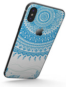 Bright Blue Circle Mandala v3 - iPhone X Skin-Kit