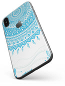 Bright Blue Circle Mandala v3 - iPhone X Skin-Kit