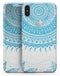 Bright Blue Circle Mandala v3 - iPhone X Skin-Kit