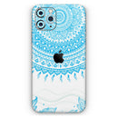 Bright Blue Circle Mandala v3  - Protective Skin Wrap & Decal – Compatible with iPhone SE to iPhone 17 Pro Max (All Models)