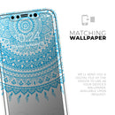 Bright Blue Circle Mandala v3  - Protective Skin Wrap & Decal – Compatible with iPhone SE to iPhone 17 Pro Max (All Models)