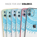 Bright Blue Circle Mandala v3  - Protective Skin Wrap & Decal – Compatible with iPhone SE to iPhone 17 Pro Max (All Models)