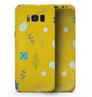 Bright Blue Flowers and Egg Pattern - Samsung Galaxy S8 Full-Body Skin Kit