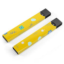 Bright Blue Flowers and Egg Pattern - Premium Decal Protective Skin-Wrap Sticker compatible with the Juul Labs vaping device