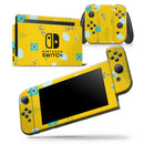 Bright Blue Flowers and Egg Pattern - Vinyl Skin Wrap for Nintendo Switch 2, OLED, Lite, Pro Controller, Wii & Classic Handhelds