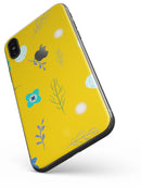 Bright Blue Flowers and Egg Pattern - iPhone X Skin-Kit