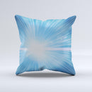 Bright Blue Light ink-Fuzed Decorative Throw Pillow