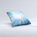 Bright Blue Light ink-Fuzed Decorative Throw Pillow