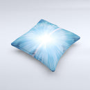 Bright Blue Light ink-Fuzed Decorative Throw Pillow
