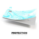 Bright Blue Textured Marble - Premium Protective Decal Skin-Kit for the Apple Credit Card