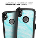 Bright Blue Textured Marble - Skin Kit for the iPhone OtterBox Cases
