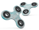 Bright Blue Textured Marble Full-Body Fidget Spinner Skin-Kit