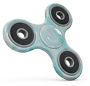 Bright Blue Textured Marble Full-Body Fidget Spinner Skin-Kit