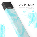 Bright Blue Textured Marble - Premium Decal Protective Skin-Wrap Sticker compatible with the Juul Labs vaping device