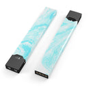 Bright Blue Textured Marble - Premium Decal Protective Skin-Wrap Sticker compatible with the Juul Labs vaping device