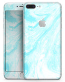 Bright Blue Textured Marble - Skin-kit for the iPhone 8 or 8 Plus