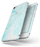 Bright Blue Textured Marble - Skin-kit for the iPhone 8 or 8 Plus
