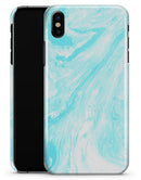 Bright Blue Textured Marble - iPhone X Clipit Case