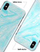 Bright Blue Textured Marble - iPhone X Clipit Case