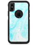 Bright Blue Textured Marble - iPhone X OtterBox Case & Skin Kits