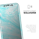 Bright Blue Textured Marble - Vinyl Skin Wrap for iPhone 17 Pro Max, 17 Pro, 17 Air, 17, 16 & All Models — Soft Matte or Ultra Gloss