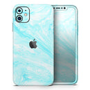 Bright Blue Textured Marble - Vinyl Skin Wrap for iPhone 17 Pro Max, 17 Pro, 17 Air, 17, 16 & All Models — Soft Matte or Ultra Gloss