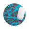 Bright Blue and Gray Digital Camouflage// WaterProof Rubber Foam Backed Anti-Slip Mouse Pad for Home Work Office or Gaming Computer Desk