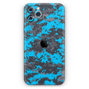 Bright Blue and Gray Digital Camouflage  - Protective Skin Wrap & Decal – Compatible with iPhone SE to iPhone 17 Pro Max (All Models)