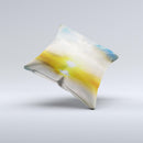 Bright Blurred Sunset Ink-Fuzed Decorative Throw Pillow