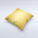 Bright Brushed Gold Surface ink-Fuzed Decorative Throw Pillow