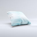 Bright Diagonal Blue Streaks ink-Fuzed Decorative Throw Pillow