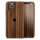 Bright Ebony Woodgrain 2 - Vinyl Skin Wrap for iPhone 17 Pro Max, 17 Pro, 17 Air, 17, 16 & All Models — Soft Matte or Ultra Gloss