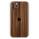 Bright Ebony Woodgrain 2 - Vinyl Skin Wrap for iPhone 17 Pro Max, 17 Pro, 17 Air, 17, 16 & All Models — Soft Matte or Ultra Gloss