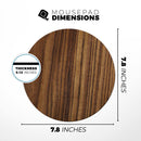 Bright Ebony Woodgrain// WaterProof Rubber Foam Backed Anti-Slip Mouse Pad for Home Work Office or Gaming Computer Desk