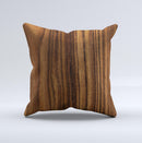 Bright Ebony Woodgrain Ink-Fuzed Decorative Throw Pillow